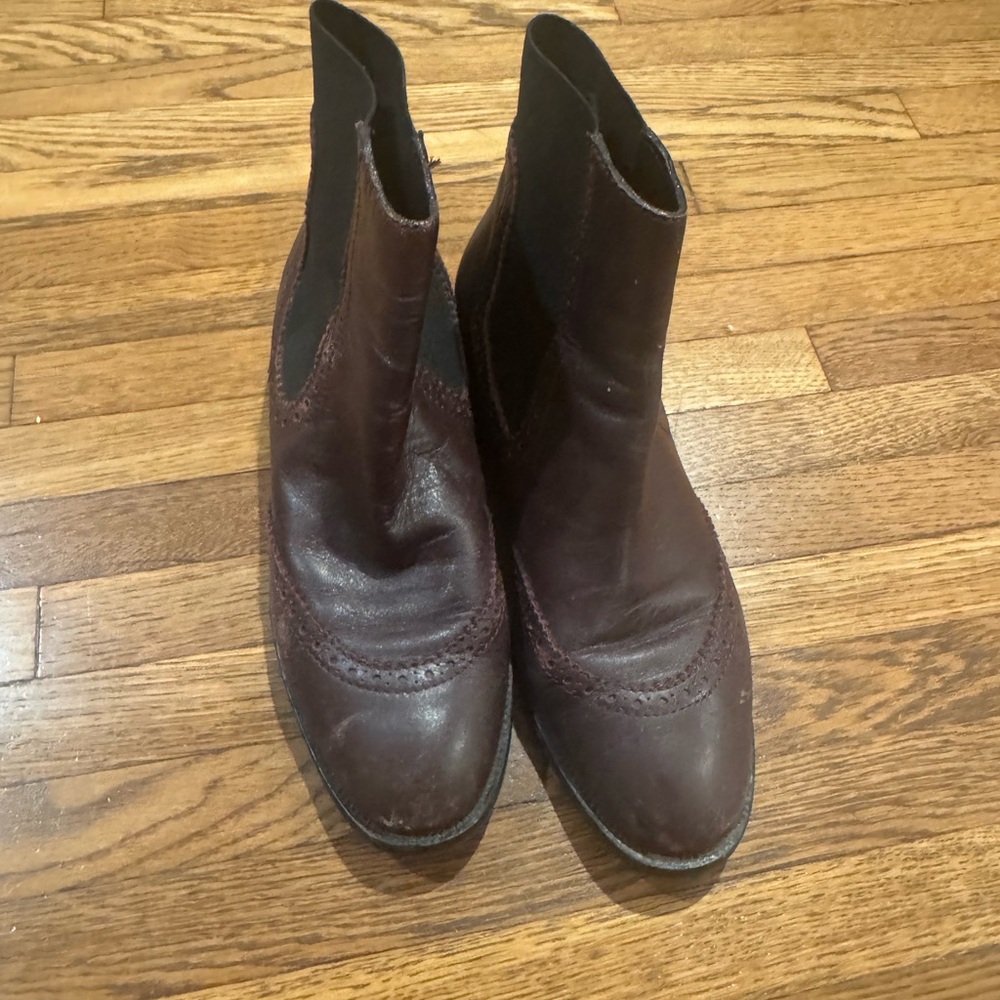 Women’s Burgundy Leather Boots 39